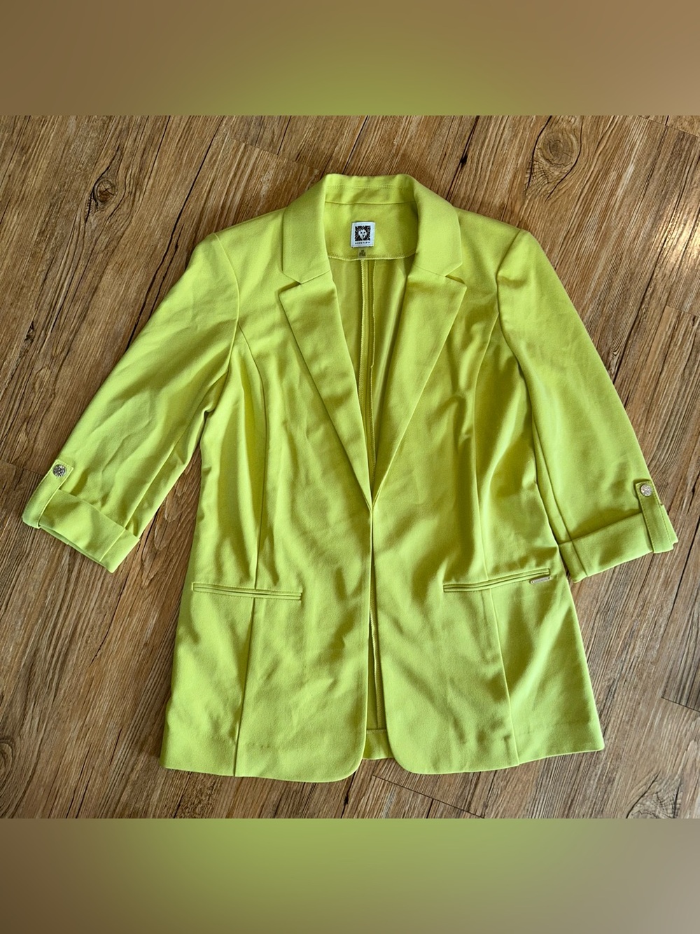 Anne Klein Lime Yellow Women's Blazer Jacket